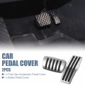 X Autohaux 2pcs Brake Pedal Pad Gas Accelerator Cover For Buick Lacrosse 2010-2016 Silver Tone
