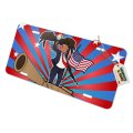 Graphics More Patriotic Donald Trump With Eagle American Flag Gun Novelty Metal Vanity Tag License Plate