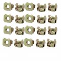 Uxcell 20pcs M8 Carbon Steel Captive Cage Nut Brass Tone For Server Shelf Cabinet