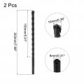 Uxcell Masonry Drill Bit Carbide Tip Spiral Rotary Tool 10mm Cutting Dia Black 2 Pcs