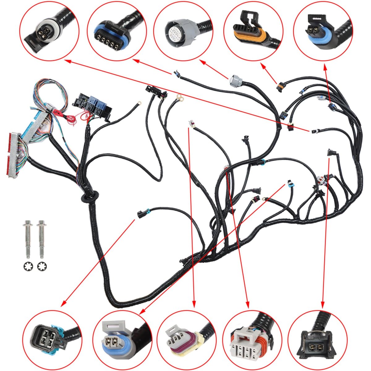 Standalone Wiring Harness 4l60e Replacement For Dbc Ls1 1997-2006 4 8 5 3 6 0 Vortec Drive By Cable Engine Model Trf8-011774ss