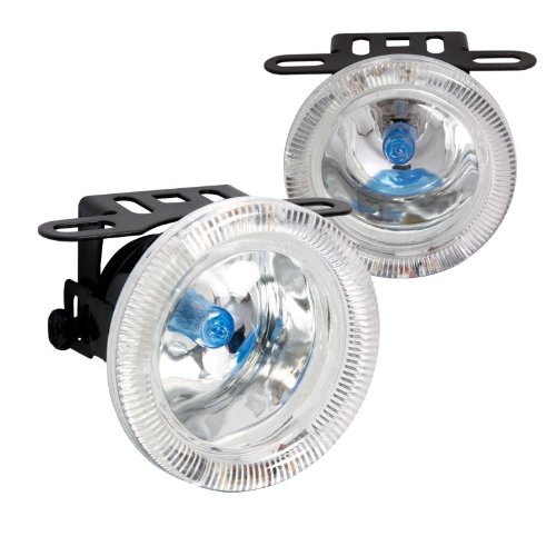 3 Universal Blue Led Halo Fog Light Kit With Clear Lens W Switch Wires Brackets