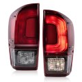 Tail Lights Assembly With Bulbs For Toyota Tacoma 2016 2017 2018 2019 2020 2021 2022 2023 Left And Right Rear Brake Lamps Red 