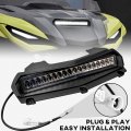 Sautvs Led Hood Scoop Light For Yamaha Rmax 1000 Front Auxiliary Spot Panel Drl Compatible With Wolverine Rmax2 Rmax4 2021 2022