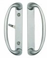 Rockwell Security Sonoma Sliding Patio Door Handle Set Brushed Nickel Finish Fits 1-3 4 Inch Thick Doors With 3-15 16 Screw 