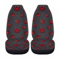 Foruidea Car Seat Cover Full Set Ladybug Rain Covers For Auto Seats Protector Front And Rear Bench Fit Most Cars Suv Sedan