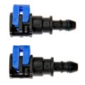 Fuel Line Connector Nylon Black 180 Degree Angle Straight End Female 1 High Fluorine Fluorocarbon 