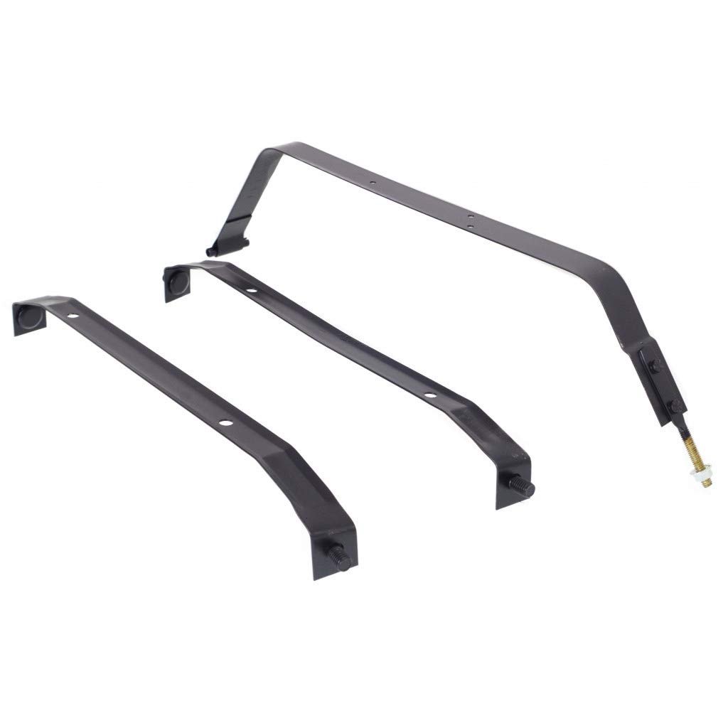Fuel Tank Strap Set Of 3 For Jeep Wrangler Yj 1987 1988 1989 1990 Steel Material Fits 15 Gallon Black Finish