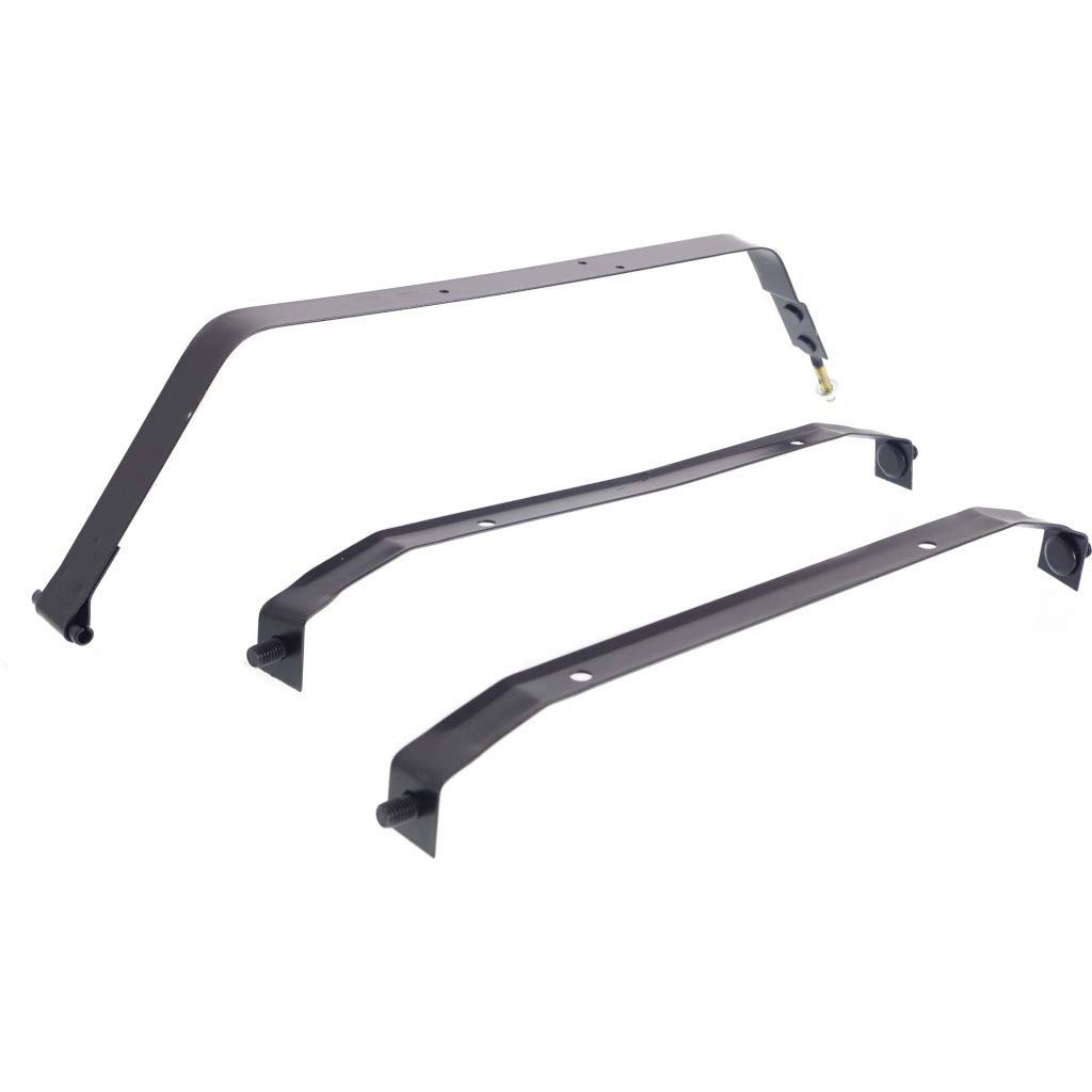Fuel Tank Strap Set Of 3 For Jeep Wrangler Yj 1987 1988 1989 1990 Steel Material Fits 15 Gallon Black Finish