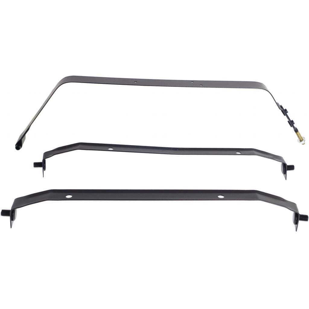 Fuel Tank Strap Set Of 3 For Jeep Wrangler Yj 1987 1988 1989 1990 Steel Material Fits 15 Gallon Black Finish