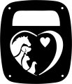 Jeeptails Pets Horse Dog Cat Bird Tail Lamp Light Covers For Jeep Wrangler Yj And Tj Black Set Of 2 