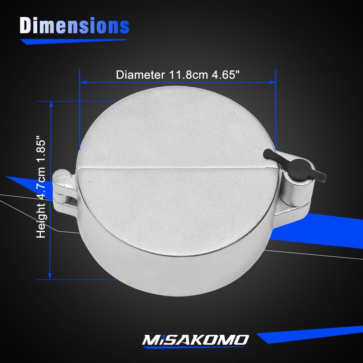 Locking Fuel Tank Cap Cover For Class 8 Trucks Diesel Zinc Alloy Freightliner Sterling And Western Star Model Hw-a1403