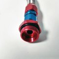 Braided Holley 4150 4160 Double Pumper Fuel Line Log Red Blue Anodized Sbc Bbc