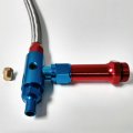 Braided Holley 4150 4160 Double Pumper Fuel Line Log Red Blue Anodized Sbc Bbc