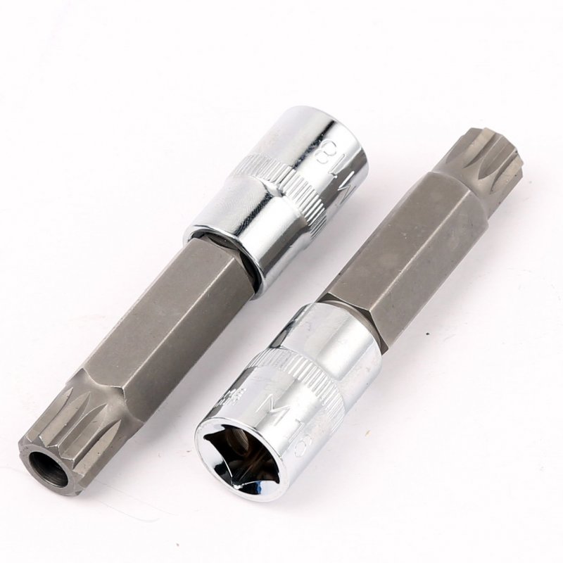 10pcs Xzn Triple Square Socket Kit Spline Bit Set Long Drive Metric Bits 4-inch A Nd A A Ratchets
