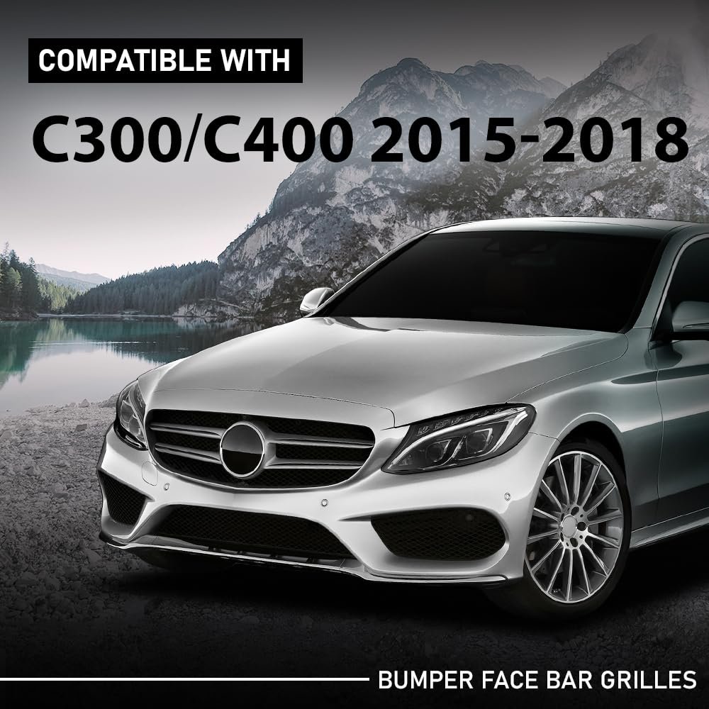 Front Lower Bumper Face Bar Grille For Benz C300 C400 2015-2018 2058850423 Mb1036144