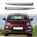 Fydun Car Front Bumper Upper Molding Chrome Trim 735455041 735455042 Exterior Parts Replacement For Fiat 500 2007a 2015