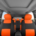 Bdk Polypro Car Seat Covers Full Set In Orange On Black A Front And Rear Split Bench Fors Easy To Install Cover Car Accessories 