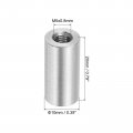 Uxcell 10pcs M5 Round Connector Nuts 304 Stainless Steel Coupling 20mm 0 8 Length Sleeve Rod Bar Stud Nut For Bracket