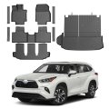 Highlander Floor Mats Car For Toyota 2020-2026 All Weather Full Set Cargo Liner With Backrest Mat And Door Sill Guards 