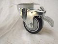 3 X 1-1 4 Swivel Caster Black Polyurethane Wheel Total Lock Brake 2 And Rigid 300lb Ea 