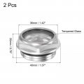 Uxcell Air Compressor Oil Level Gauge Sight Glass G1 Male Threaded Aluminum Liquid Indicator Window 2pcs