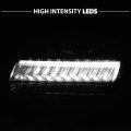 Amerilite For 2018-2020 Jeep Wrangler Jl Led Type Full Drl Sequential Bumper Parking Lamp Turn Signal Smoke Lights Set