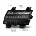 Amerilite For 2018-2020 Jeep Wrangler Jl Led Type Full Drl Sequential Bumper Parking Lamp Turn Signal Smoke Lights Set