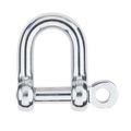 Sailing D Shackle 12 Mm Stainless Steel Model 2126 Forged High Strength With Screw Pin For Main Sheet Blocks Silver 