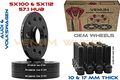 4 Pc 10mm 17mm Staggered Set Black Hubcentric Wheel Spacers 5x100 5x112 57 1 Hub 20 Ball Seat Lug Bolts 