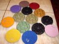 4 Inch Typhoon Set Of 24 Pieces Super Thick 10mm Diamond Floor Counter Top Renew Polishing Pad Disc Travertine Granite Marble 