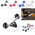 Qiilu Motorcycle Document Tube Registration Universal Motorbike Secure Tax Disc Cylindrical Holder Frame Waterproof Red