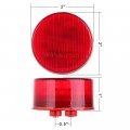 Ocpty 9led Side Marker Light 1pcs 2a Red Round Trailer Lamp Stop Turn Tail Fit For Boats Truck Pickups