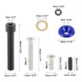 X Autohaux Low Profile Engine Valve Cover Washer Bolt Kit Blue For Acura Honda D-series Engines D15 D16