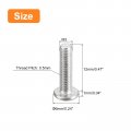 Uxcell M3-0 5 X 12mm 50pcs Flat Round Head Screws 304 Stainless Steel Phillips Drive Machine Hardware Fastener For Furniture