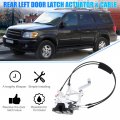 X Autohaux Rear Left Side Door Latch Actuator With Cable Assembly For Toyota Sequoia 4 7l 2001-2007 69306-0c010 Double Cab