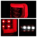 Acanii For 2004-2008 Ford F150 Lobo Styleside Red Clear Led Tube Tail Lights Brake Lamps Driver Passenger Side
