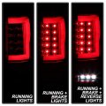 Acanii For 2004-2008 Ford F150 Lobo Styleside Red Clear Led Tube Tail Lights Brake Lamps Driver Passenger Side