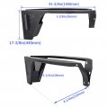 Front Fender Flare For 1987-1996 Jeep Wrangler Yj Off Road Armor Rocker Guards With Steel Mesh Led Eagle Lights Black 2 Pcs