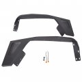 Front Fender Flare For 1987-1996 Jeep Wrangler Yj Off Road Armor Rocker Guards With Steel Mesh Led Eagle Lights Black 2 Pcs