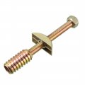 Uxcell 2 Sets Furniture Hardware Zinc Plated Half-moon Nut Connecting Fitting Bronze Tone