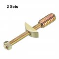 Uxcell 2 Sets Furniture Hardware Zinc Plated Half-moon Nut Connecting Fitting Bronze Tone