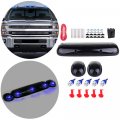 Ocpty Cab Marker Light 3pcs Smoke Top Roof Running Assembly T10 Blue Bulbs 1 Set Wiring Pack Switch Fit For 2002-2006 Chevy