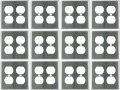Sunlite 2-gang Receptacle Duplex Wall Plate Plastic Outlet Covers Matching Screws Included Ul Listed 12 Pack Steel Count