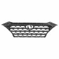 Hy1200234 Factory Style Front Bumper Grill Grille Assembly With Chrome Frame And Surround View Compatible Tucson 2019-2021