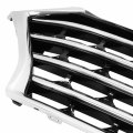 Hy1200234 Factory Style Front Bumper Grill Grille Assembly With Chrome Frame And Surround View Compatible Tucson 2019-2021