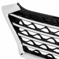 Hy1200234 Factory Style Front Bumper Grill Grille Assembly With Chrome Frame And Surround View Compatible Tucson 2019-2021