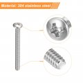 Uxcell 6-32x2 Pan Head Machine Screws 304 Stainless Steel 18-8 Screw Phillips Drive Fully Threaded Bright Finish Pack Of 10
