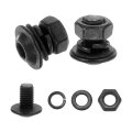 20pcs M6 X 10mm Flanged Button Head Socket Cap Screws 304 Stainless Steel Drive Fasteners Bolts With Nuts Flat Lock Washer 