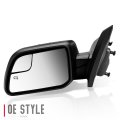 Auto Dynasty Fo1320455 Factory Style Driver Left Side Mirror Manual Folding Power Adjust Heated Glass Blind Spot Puddle Light